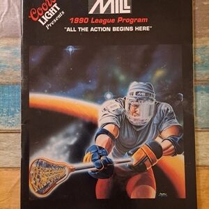 Lacrosse Art Print - Dynamic Blue and Orange Design